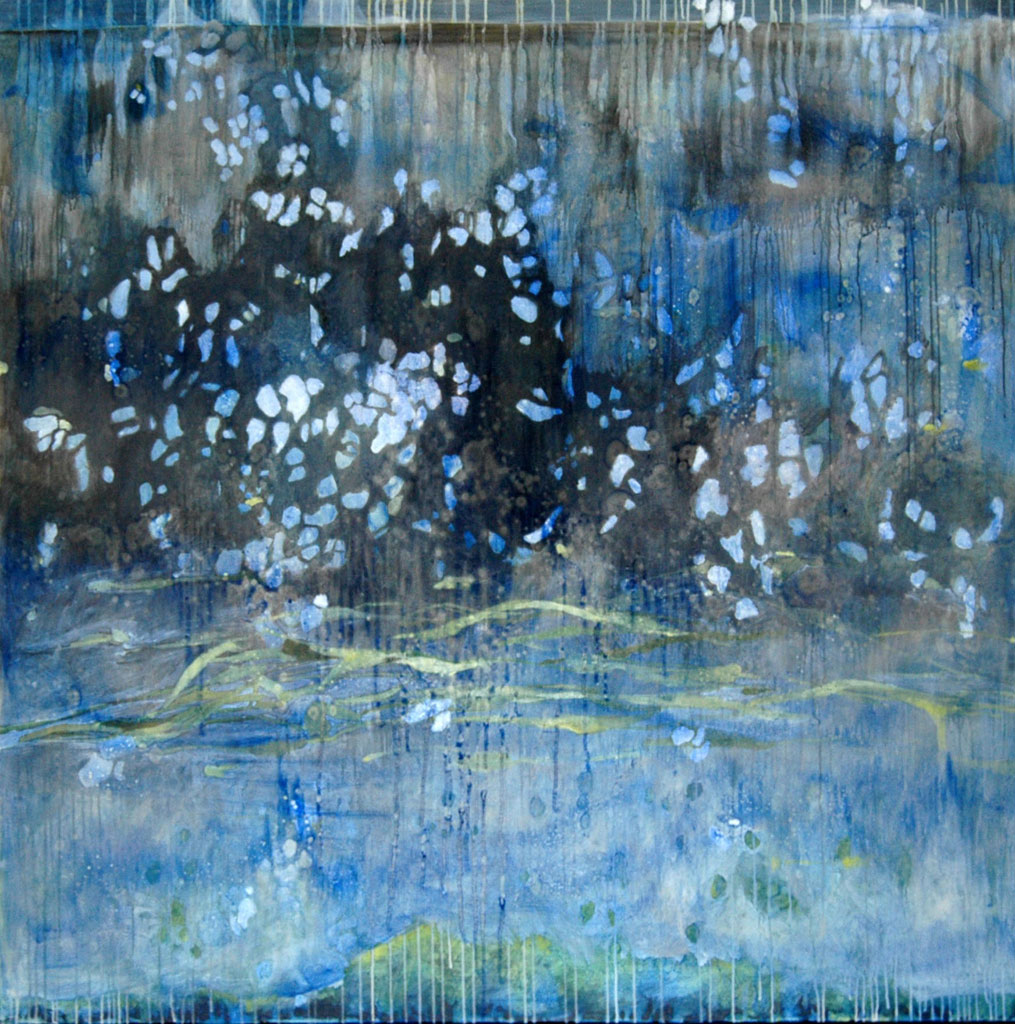 twickel I (situatie in blauw IV), acryl op doek, 150x150cm, 2012 (private collection)